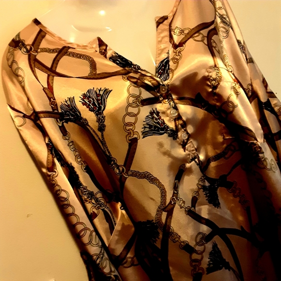 Cato Top Size 26/28W High Low Tunic Baroque Print - Picture 9 of 11